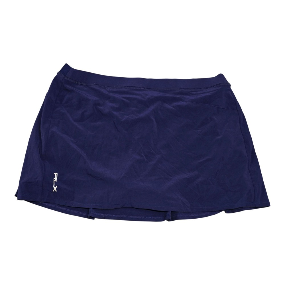 RLX Ralph Lauren Navy Pickleball Tennis Golf Pleated Back Skort Women’s Sz XL